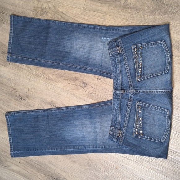 sac974👖WHBM Low Rise Boot Leg Size 6 w/ 32" Inseam Jeans - Picture 2 of 7